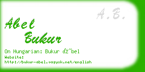 abel bukur business card